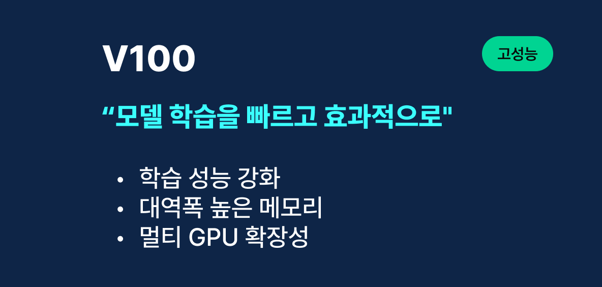 V100 - 모델 학습을 빠르고 효과적으로